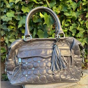 Rebecca Minkoff Mini MAB in grey/silver distressed leather